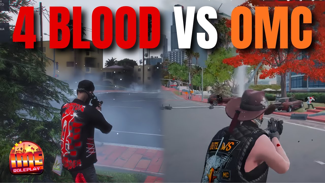 PERKARA MENGHALANGI JALAN BERUJUNG PERANG DI HOOD DSG !!! 4 BLOOD VS OMC #imeroleplay #imerp 