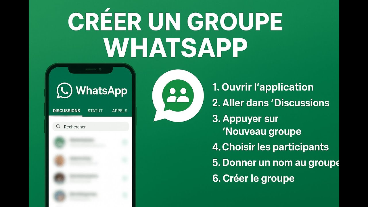 Comment créer un groupe Whatsapp simplement / Tutoriel pas à pas.