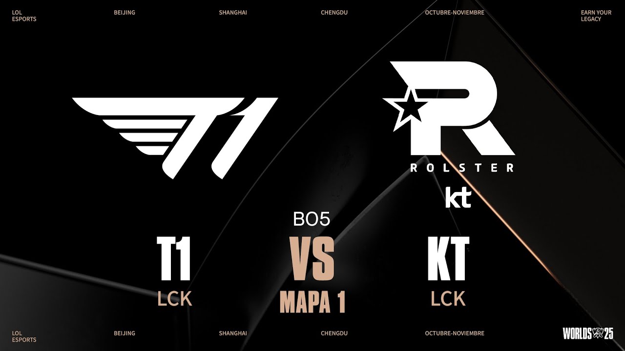 T1 VS KT - GAME 1 - FINAL - WORLDS - 2025 - LEAGUE OF LEGENDS