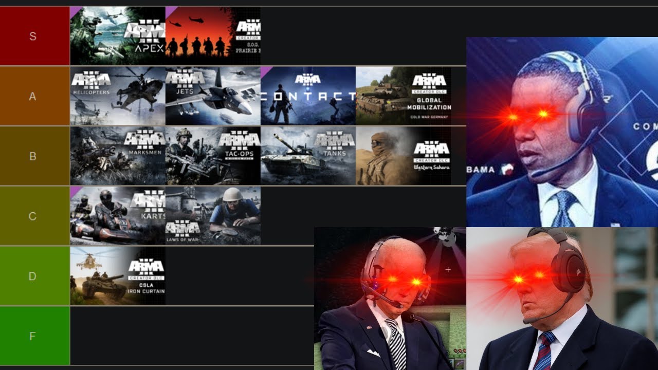US Presidents Rank All Arma 3 DLC in a Tier List [2K]