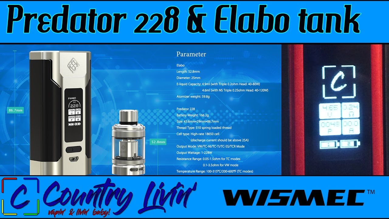 First Look - Wismec Predator 228 Kit with Elabo Tank | Does this compete with the Alien 220 by SMOK?