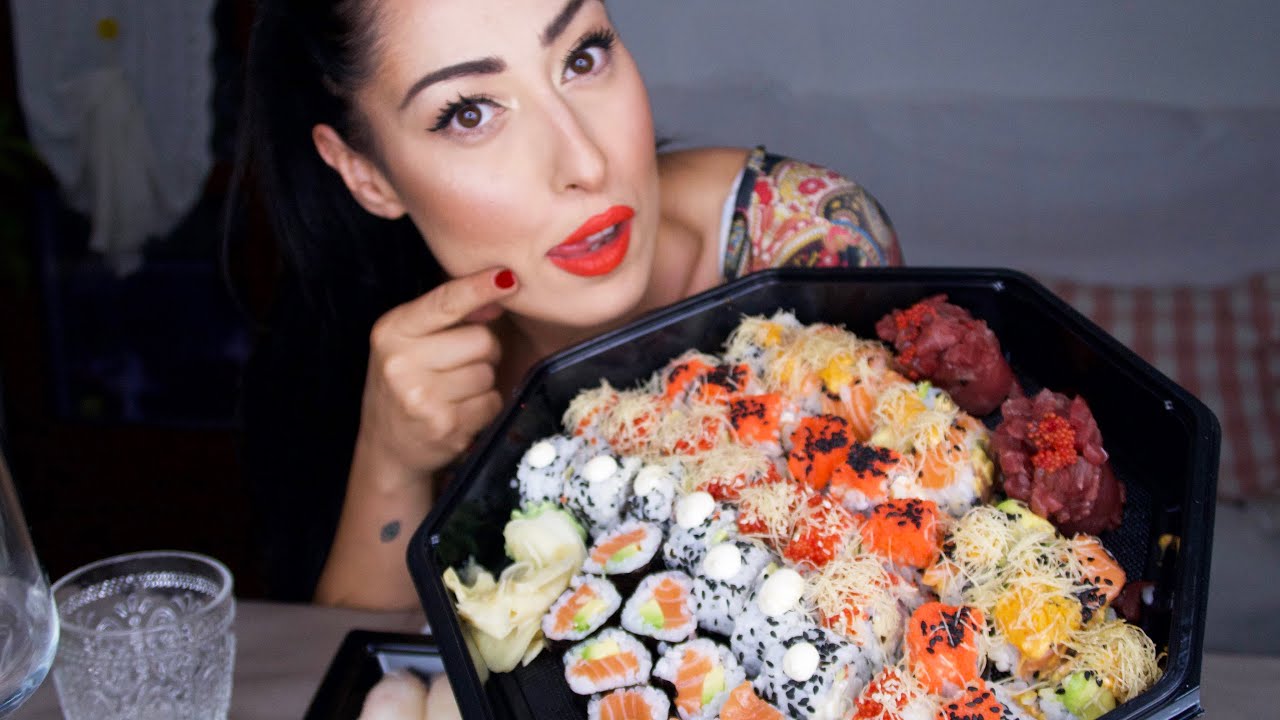 SUSHI MUKBANG ITA EATING SHOW sushi 🍣 \ osservatricescaltra