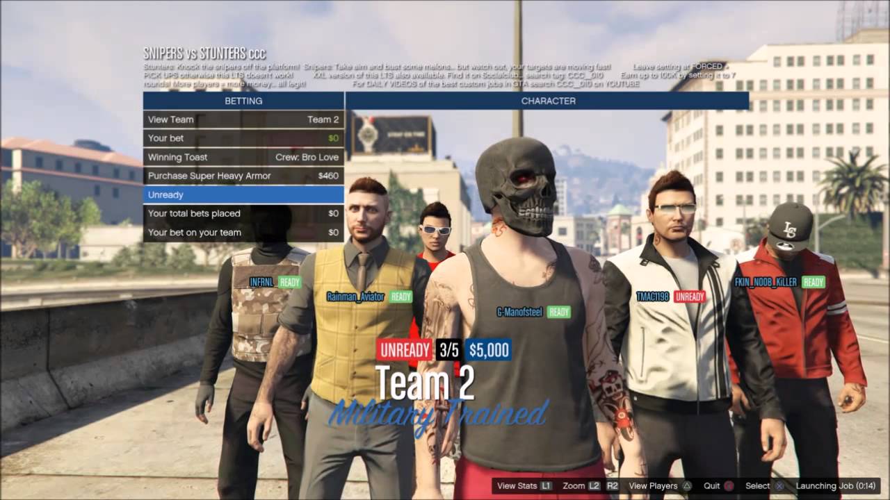 Let's Play GTA 5 #1 Snipers VS Stunters
