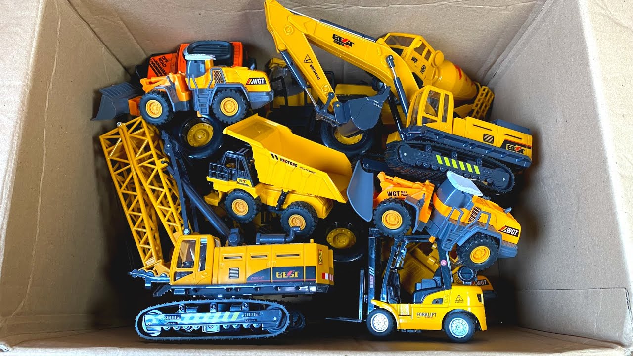 RC TRACTORS, MEGA RC TRUCKS, RC MACHINES COLLECTION!! EXCAVATOR LESU ET30H, KABOLITE K350-200 DIGGER