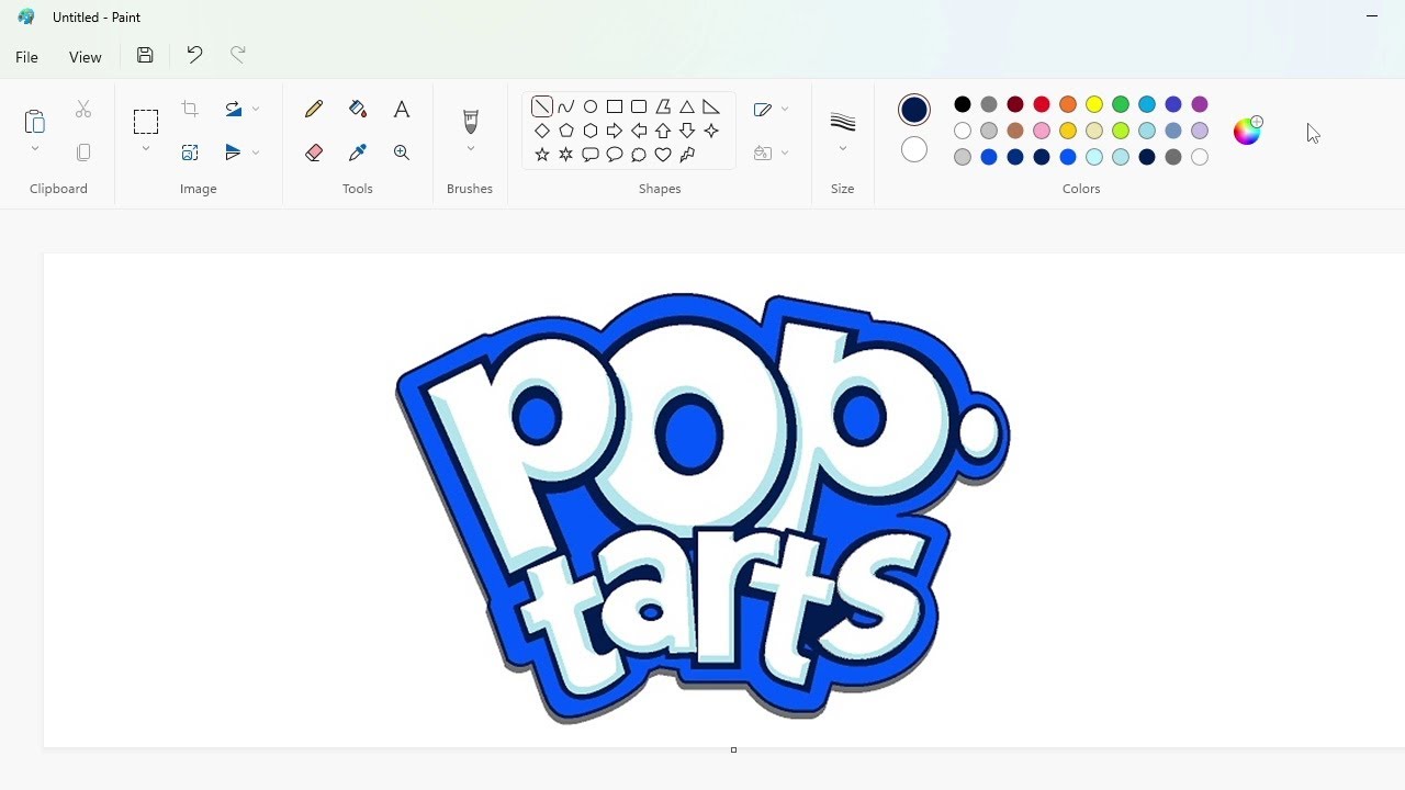 How to draw the Pop-Tarts logo using MS Paint | How to draw on your computer
