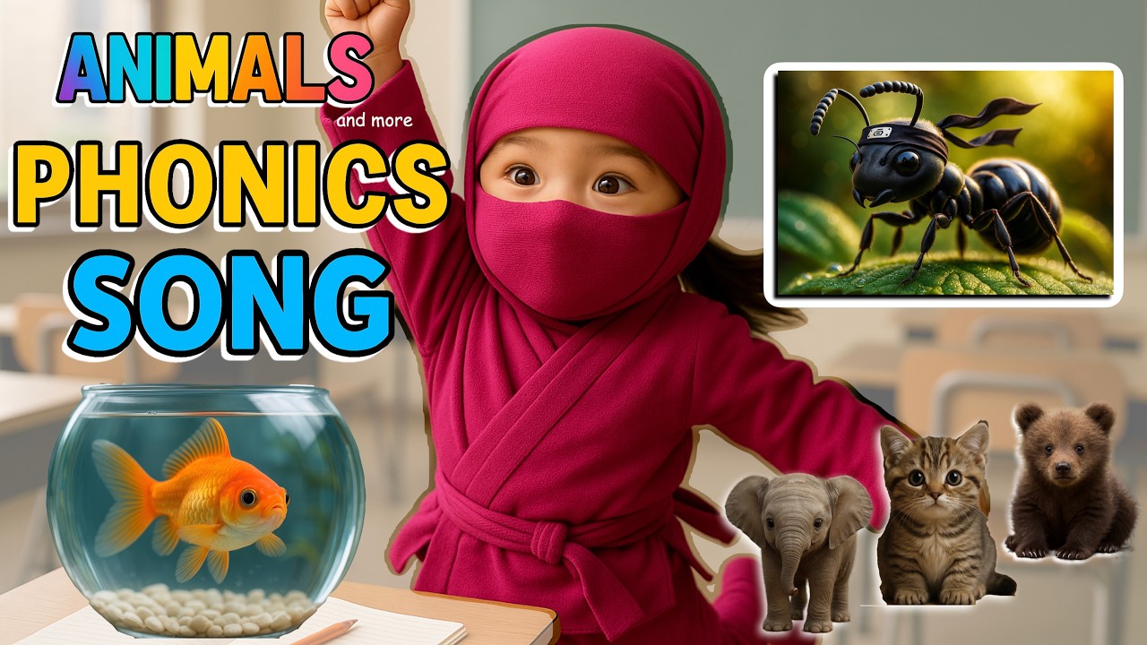 ABC Phonics Song for Kids 🥷 | Pink Ninja ABC Song | Learn the Alphabet with Rhythm and Fun!