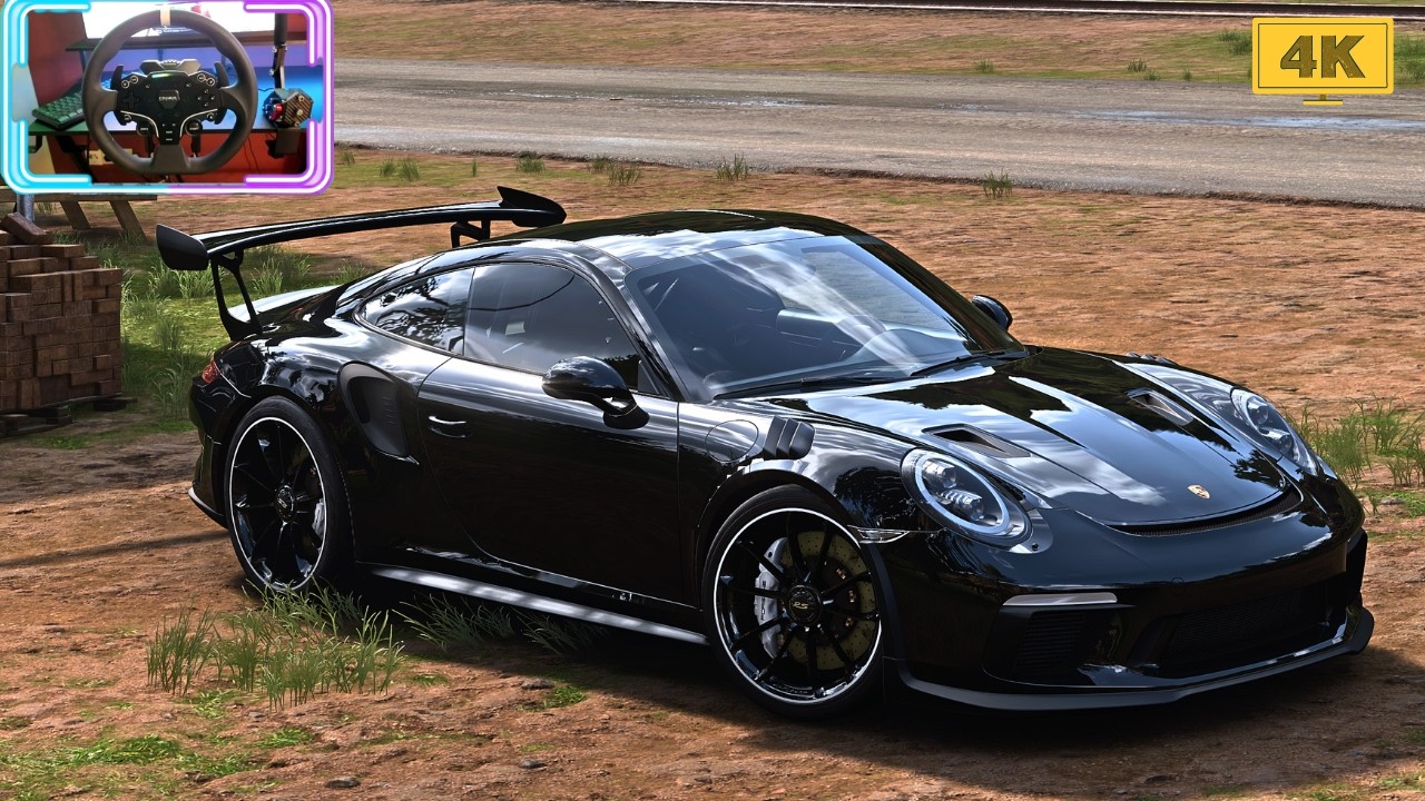 Black Beauty Porsche 911 GT3 RS 2019 - Forza Horizon 5 / Moza R3 Steering Wheel / 4K Gameplay