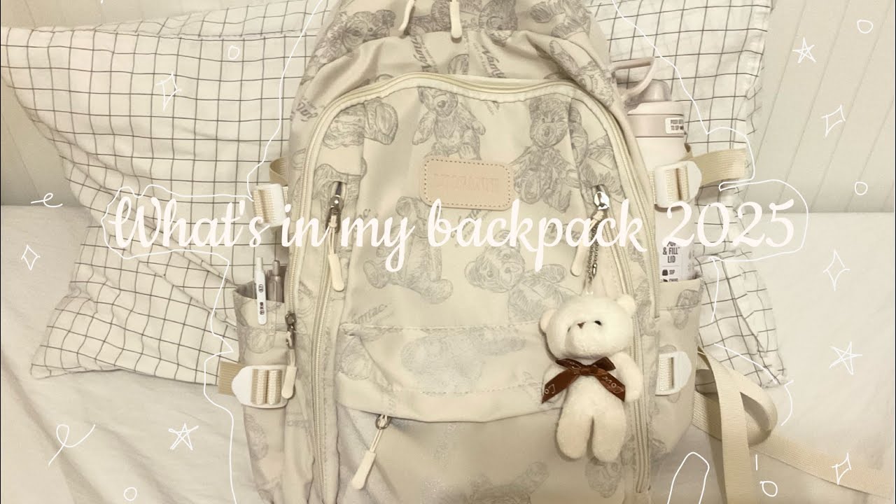 What’s in my backpack 2025 | aesthetic finds and cute stuff! 𐙚⋆°｡⋆♡