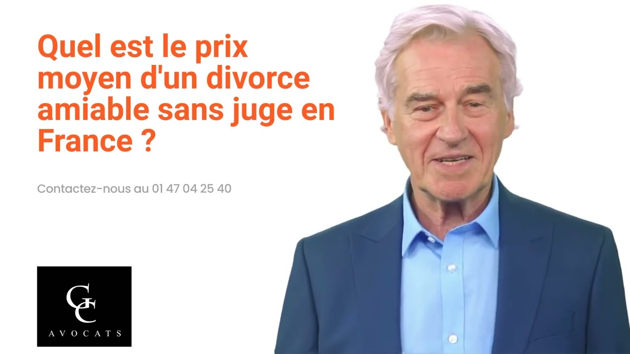 Quel est le prix moyen d'un divorce amiable sans juge en France