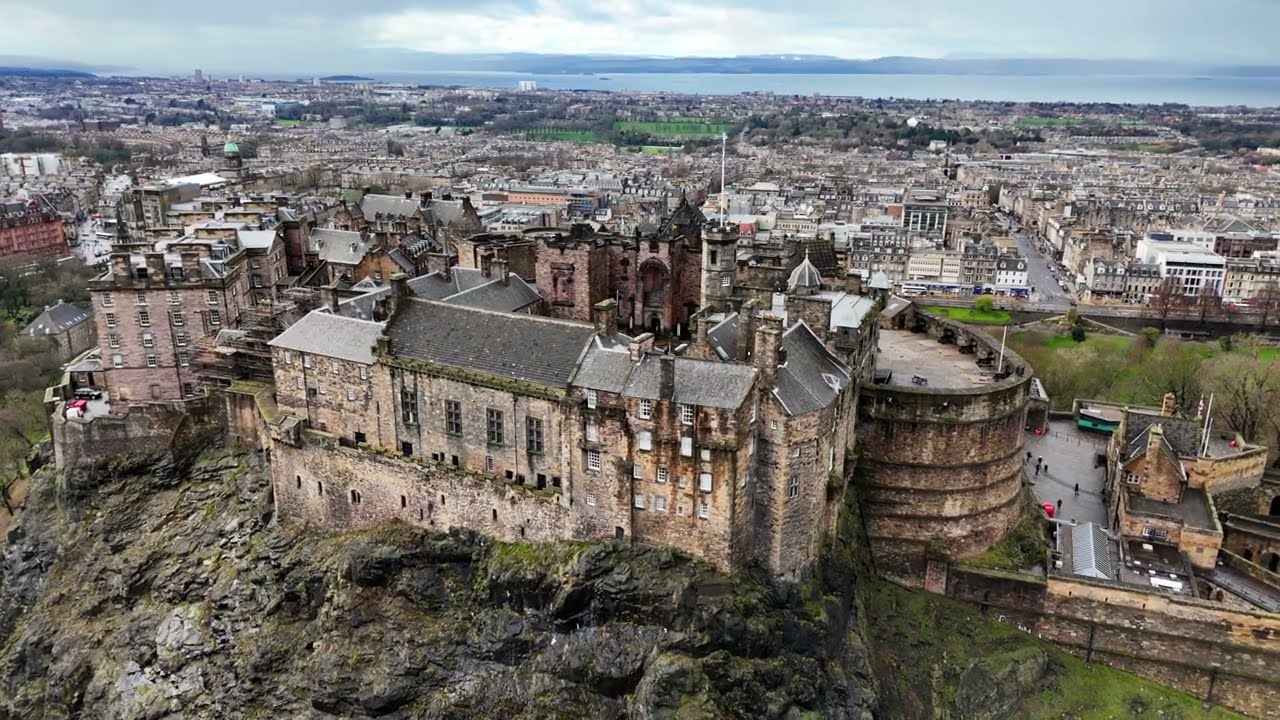 EDINBURGH CASTLE | Stunning 4k Drone Footage | Must Watch!