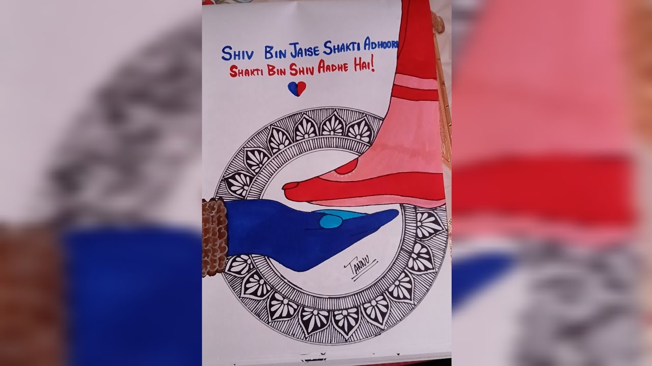 Shiv Shakti Drawing Live | Har Har Mahadev ❤️
