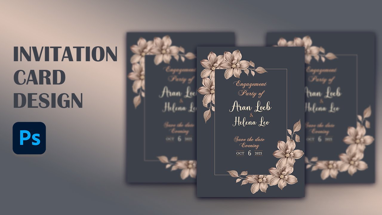 Invitation Card Design | Photoshop | Tutorial