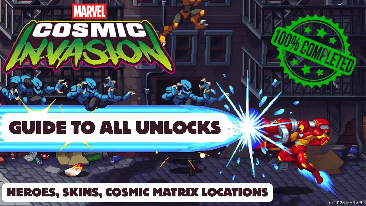 Marvel Cosmic Invasion 100% Guide | Cosmic Matrix Locations Heroes Skins Challenges