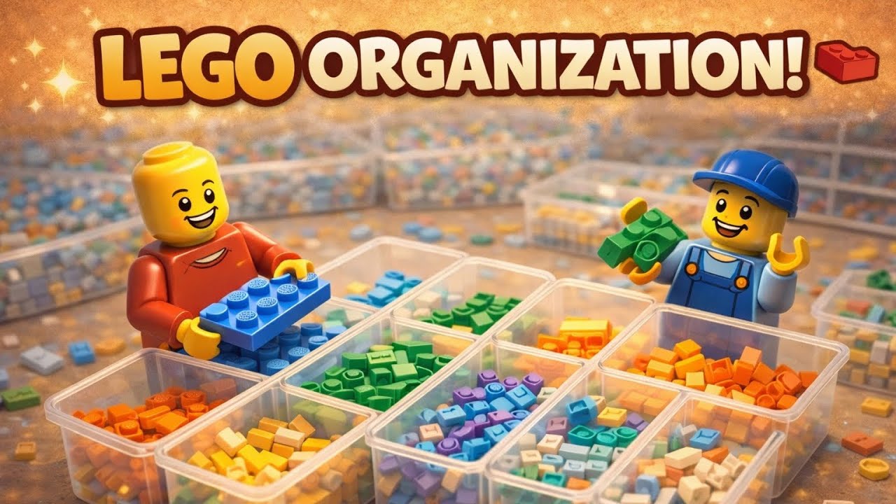 Pt. 5 Relaxing LEGO Organizing ASMR 🧱 Sorting Bricks by Color | Cozy No Talking Build Space