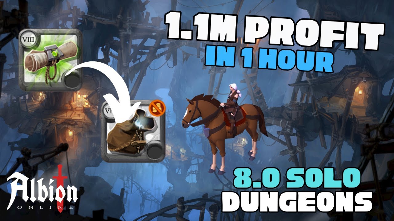 8.0 Solo Dungeons | 1.1m in 1hr | Albion Online