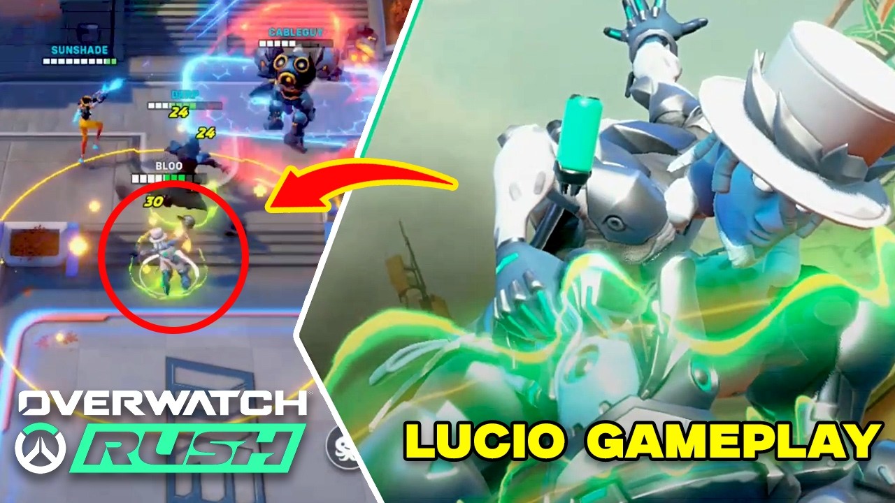 Overwatch Rush Lucio Gameplay (No Commentary) - Beta Test Early Access