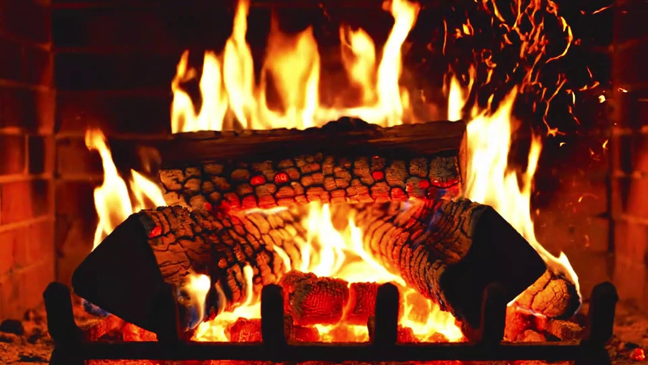 🔥Night Fireplace Ambience 🌙 Warm Fire Sounds for Calm & Relaxation