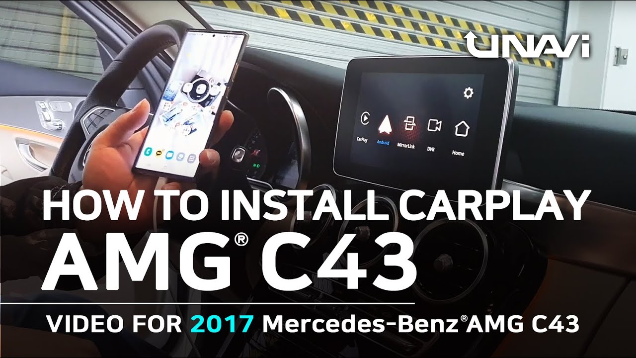 [UNAVI] MERCEDES 2017 C43 CARPLAY - Sample Install Video