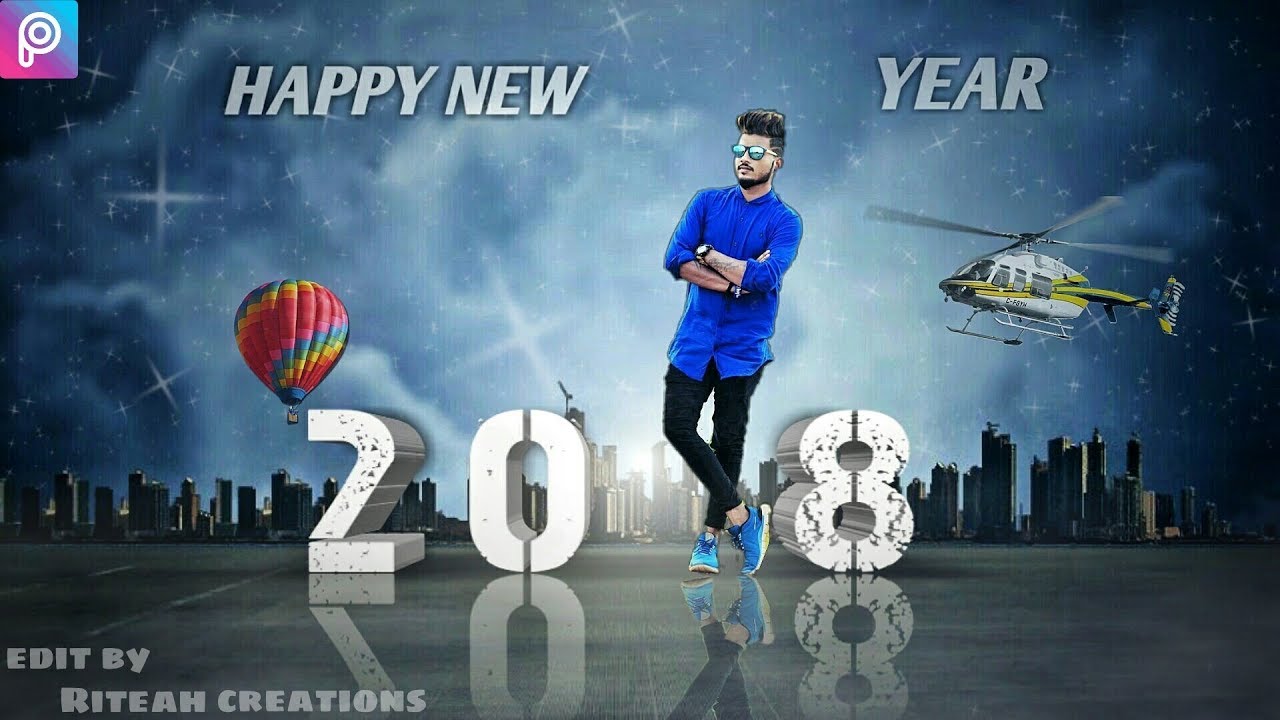 New year 🎊 editing ,happy new year 2018 editing, picsart new year editing,picsart,