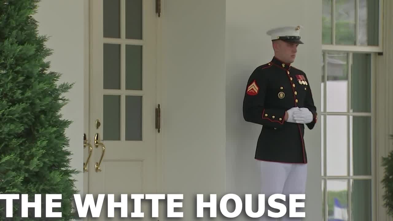 Changing of the Marine guard at the White House