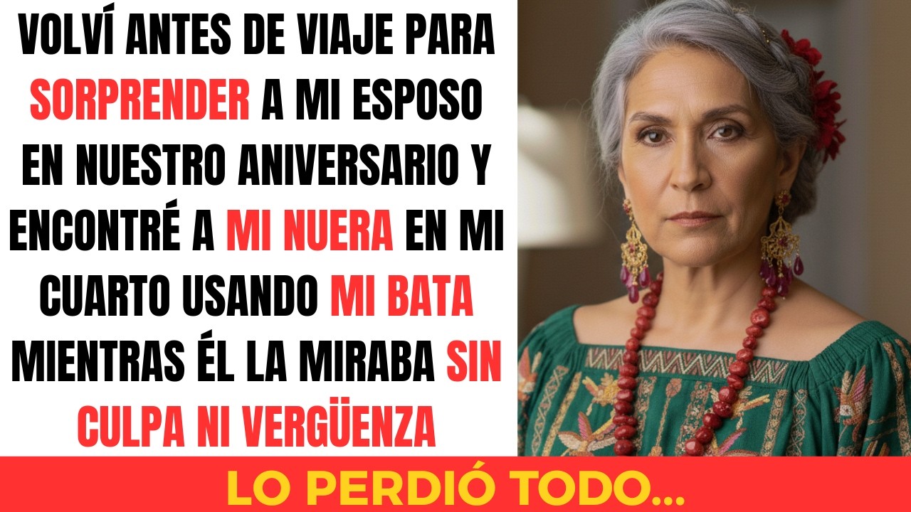 Volví antes del viaje para sorprender a mi esposo. Cuando abrí la puerta del cuarto, mi nuera...