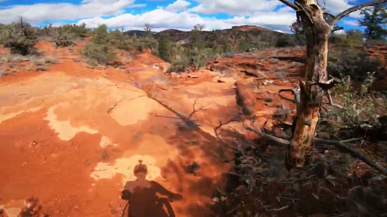 Dropping in at Sedona Easy Breezy Trail during the MTB Fest.