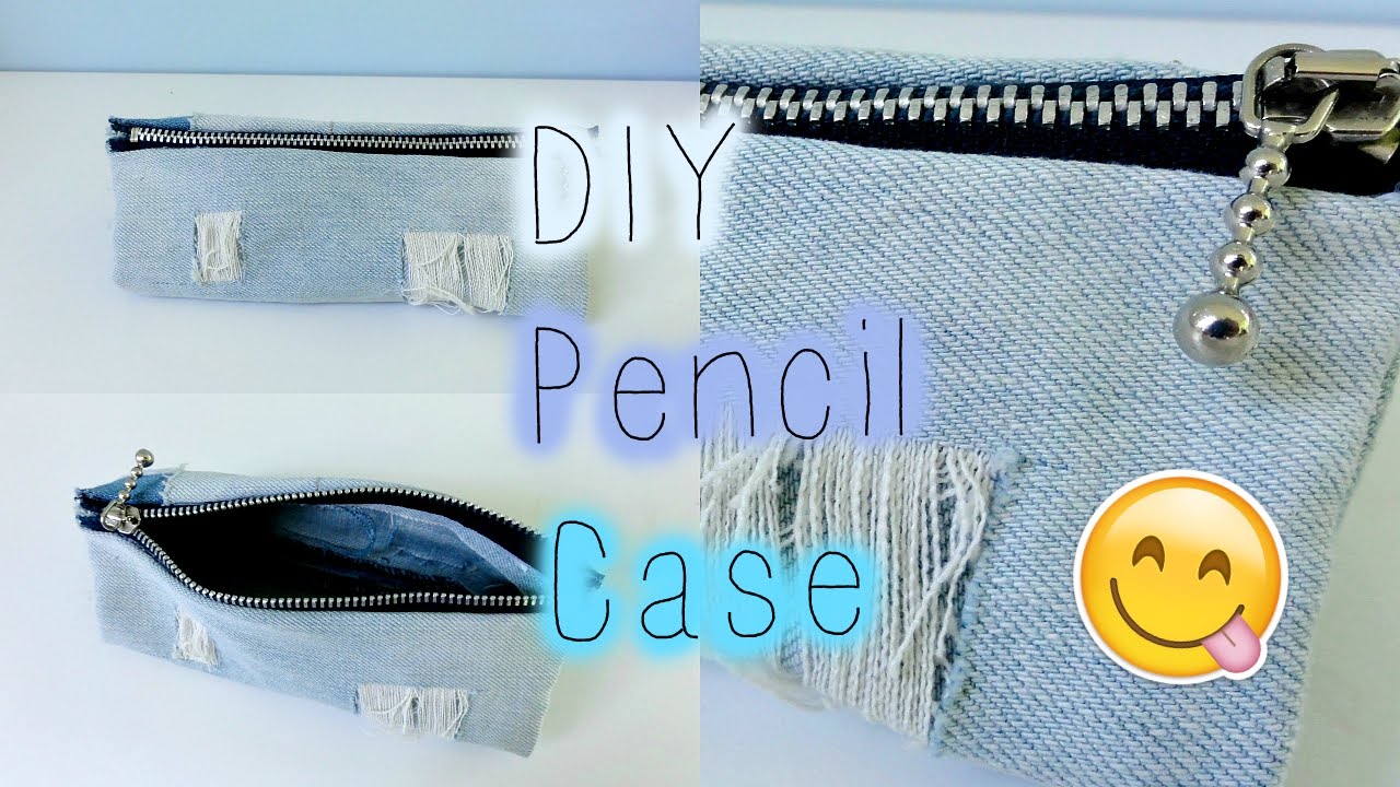 DIY: How to Recycle Jeans into a Pencil Case 💕 (NO SEW) │Jak zrobić piórnik ze starych jeansów?