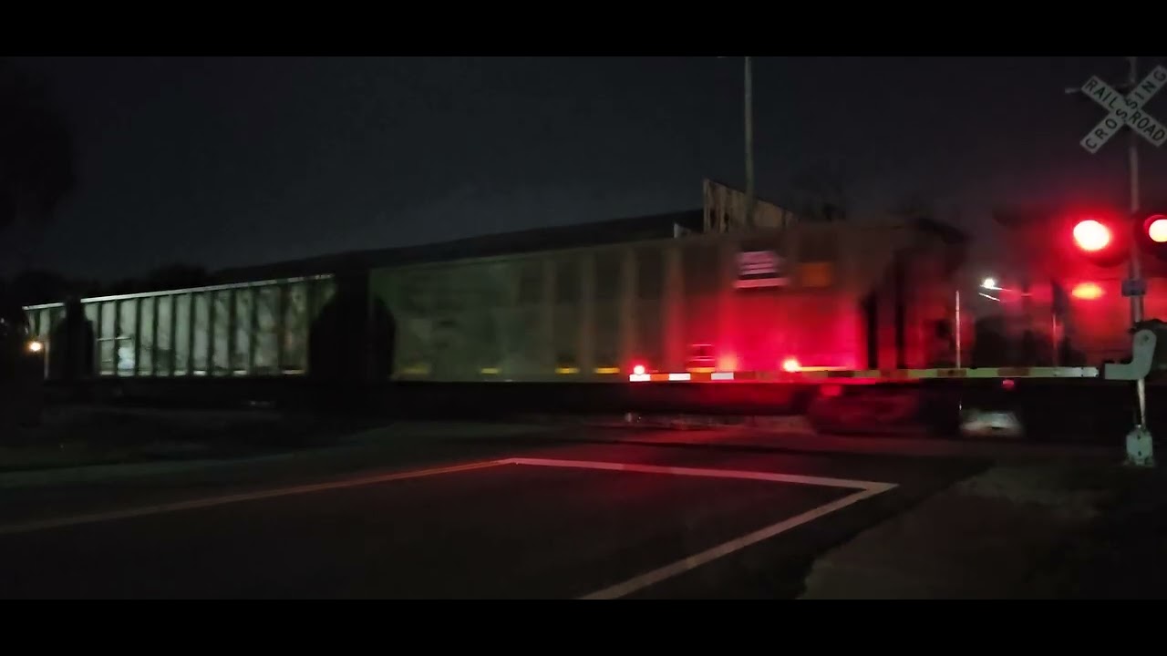 CSX North Bound Thru Palatka With An Engine At The End Of The Train.