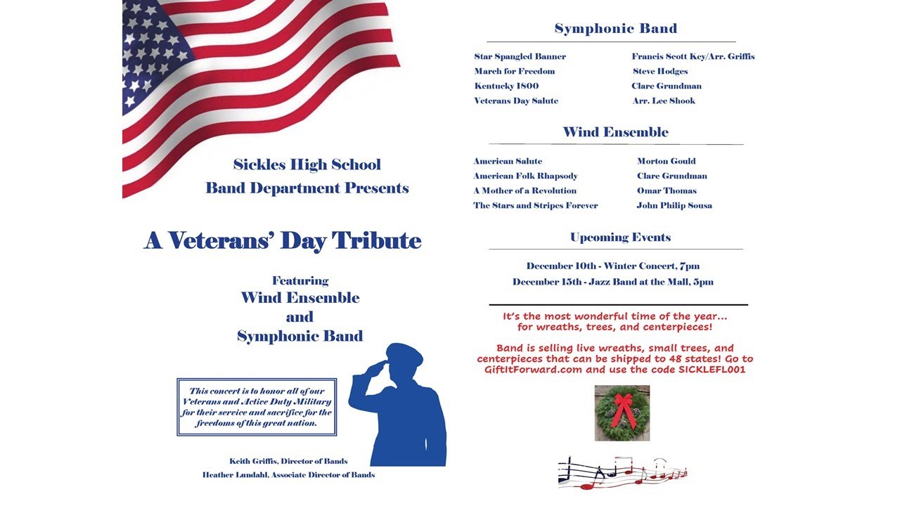 Sickles High School Band - A Veterans’ Day Tribute (Wind Ensemble)