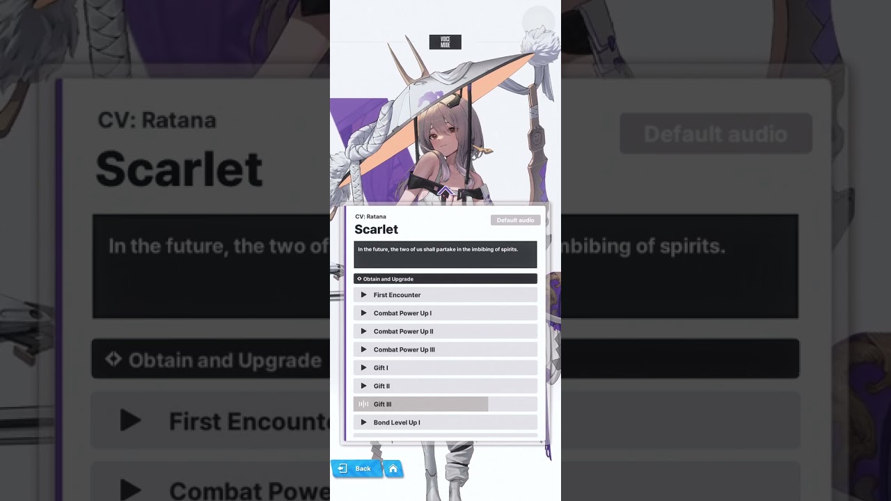 Goddess of Victory: Nikke, Scarlet All EN Voice Lines