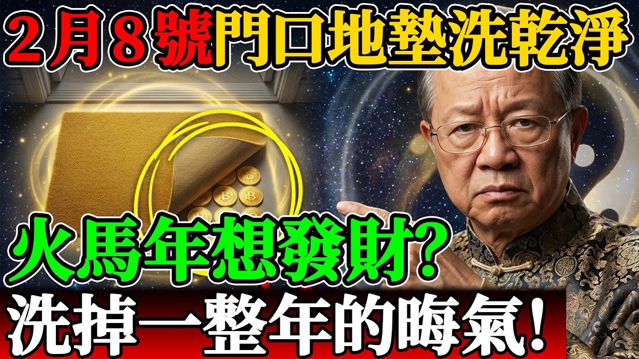 火馬年想發財？先把你家門口的地墊洗乾淨！ 2月8號做這件事，洗掉一整年的晦氣！ #曾仕強 #曾仕強教授 #易經 #易經智慧 #國學 #中華文化 #2026年運勢 #2026丙午年 #火馬年