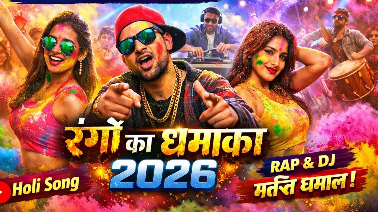 रंगों का धमाका 2026 🔥 | होली रैप सॉन्ग | देसी पार्टी एंथम | Latest Holi Song #viral #song #video