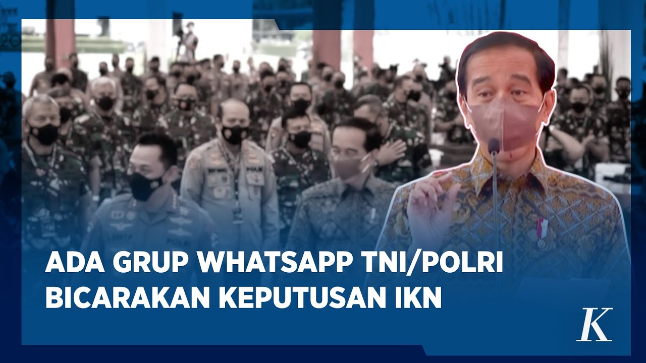 Presiden Jokowi Singgung Grup Whatsapp TNI/Polri yang Gunjingkan Keputusan Politik