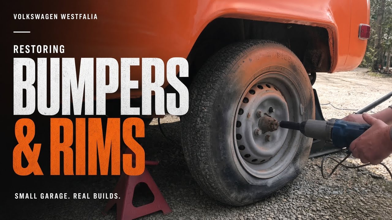 Repairing VW Bus Bumpers and Rims!