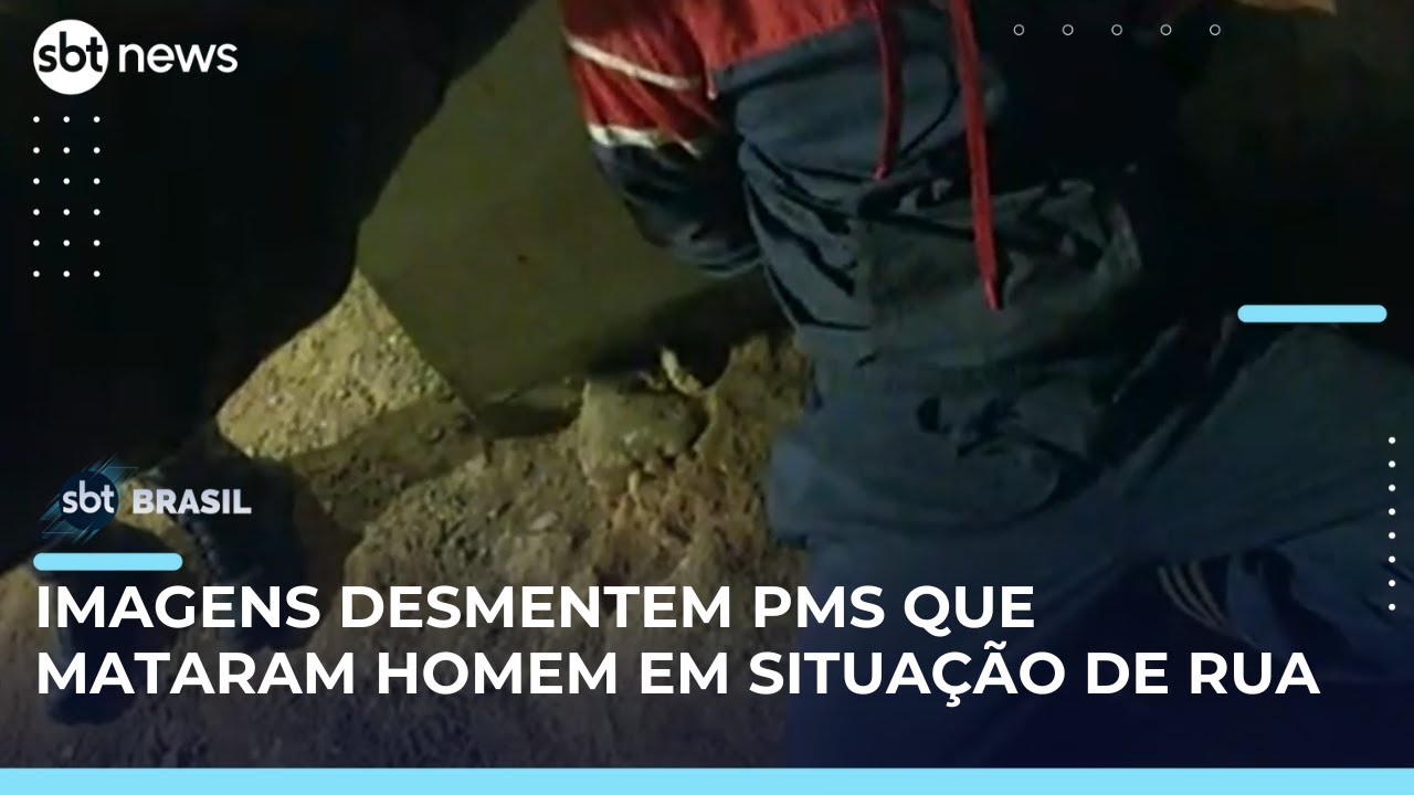 Gravação desmente versão de policiais que mataram homem em situação de rua em SP | #SBTBrasil