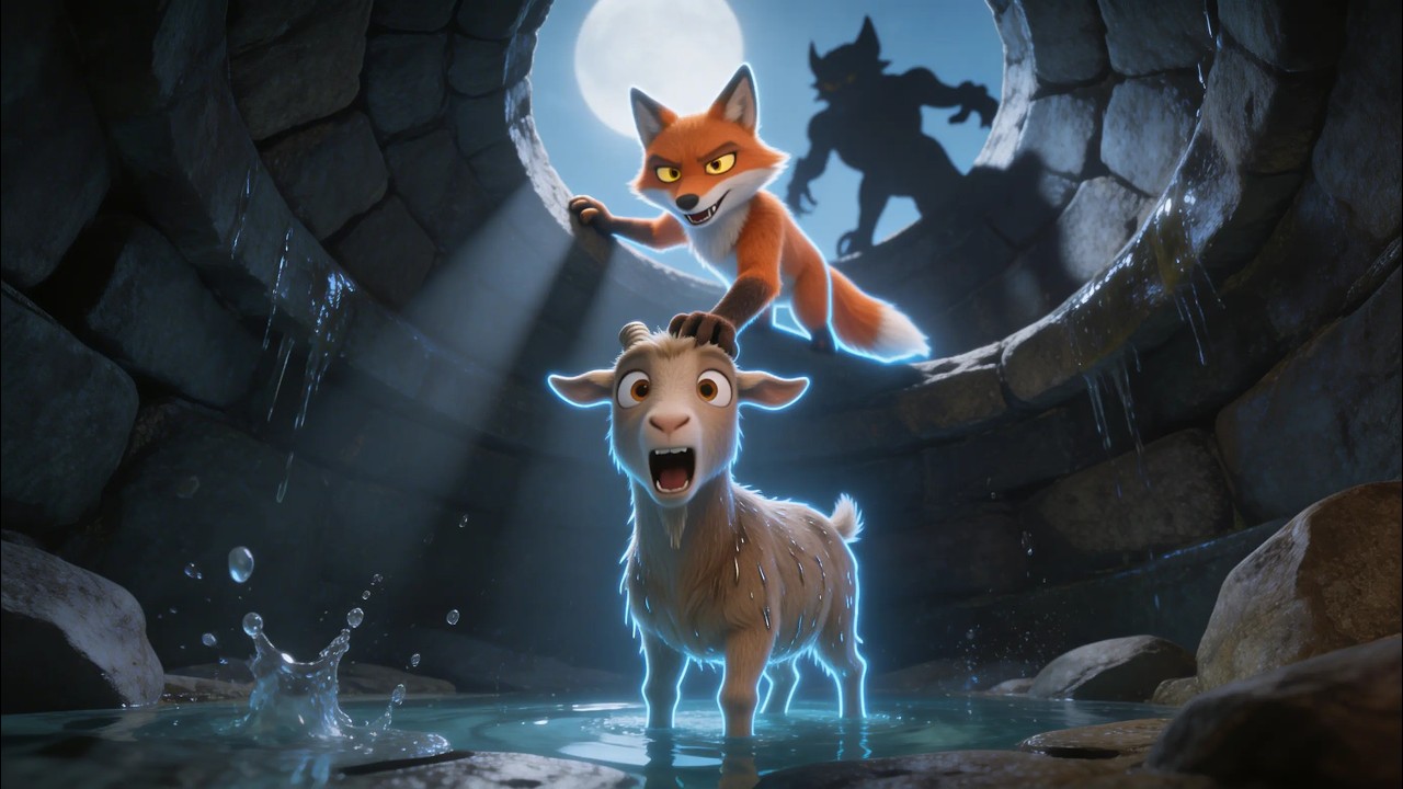La Volpe e la Capra 🦊🐐 | Pensa Prima di Agire! | Favola per Bambini