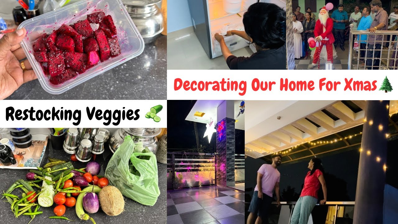 Christmas Vibe Startz🥰Back to Vlog || Restocking Veggies 🌽 Decorating Our Home 🏡 #vlog