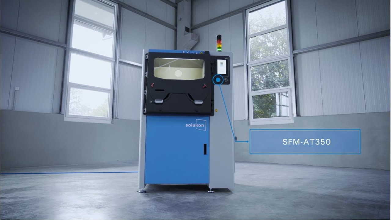 Depowdering system SFM-AT350 by Solukon product video