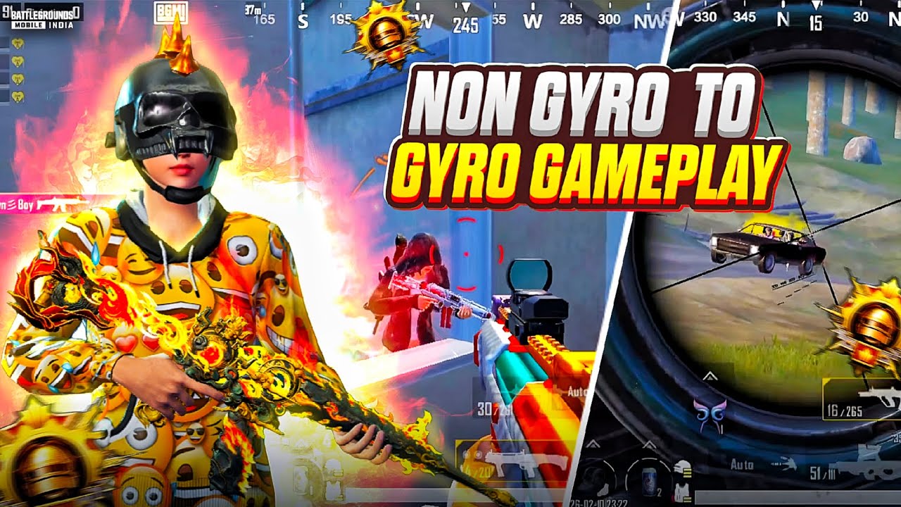 Non Gyro To Gyro Shift Gameplay 💀 | Fastest 1vs4 Clutches in conquer lobby | BGMI