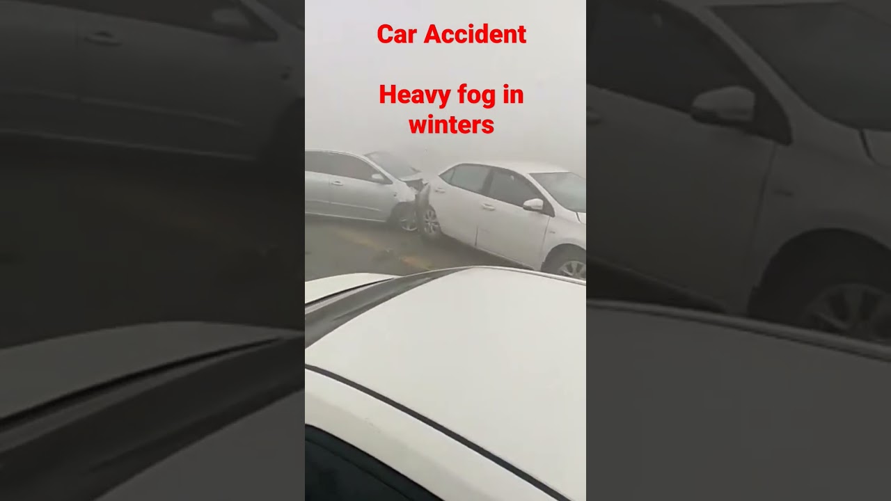 multiple Car accidents due to heavy fog #winter2022 #fog