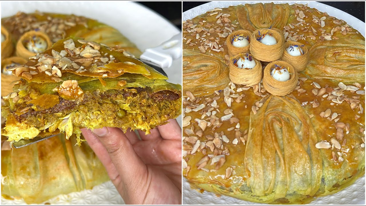 ضيافي حماقو عليها ضروري تجربوها البنات خطيييرة 💪 بسطيلة بالدجاج و اللوز جات فننننة😋