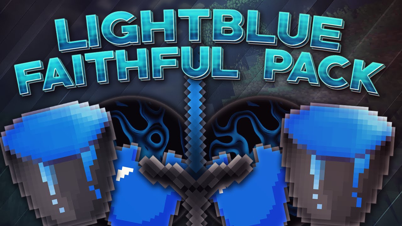 Minecraft PvP Texture Pack: LIGHTBLUE FAITHFUL EDIT! (1.7-1.8)
