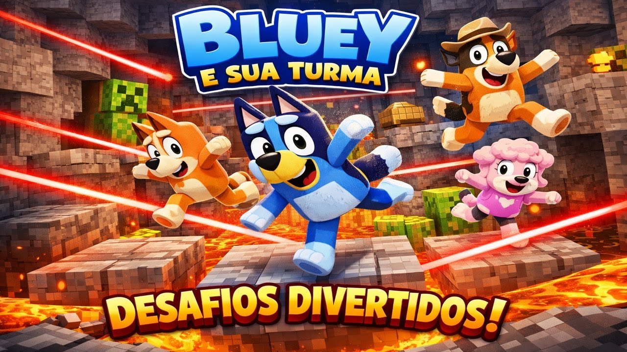 Compilado da semana de Bluey e desafios com laser.