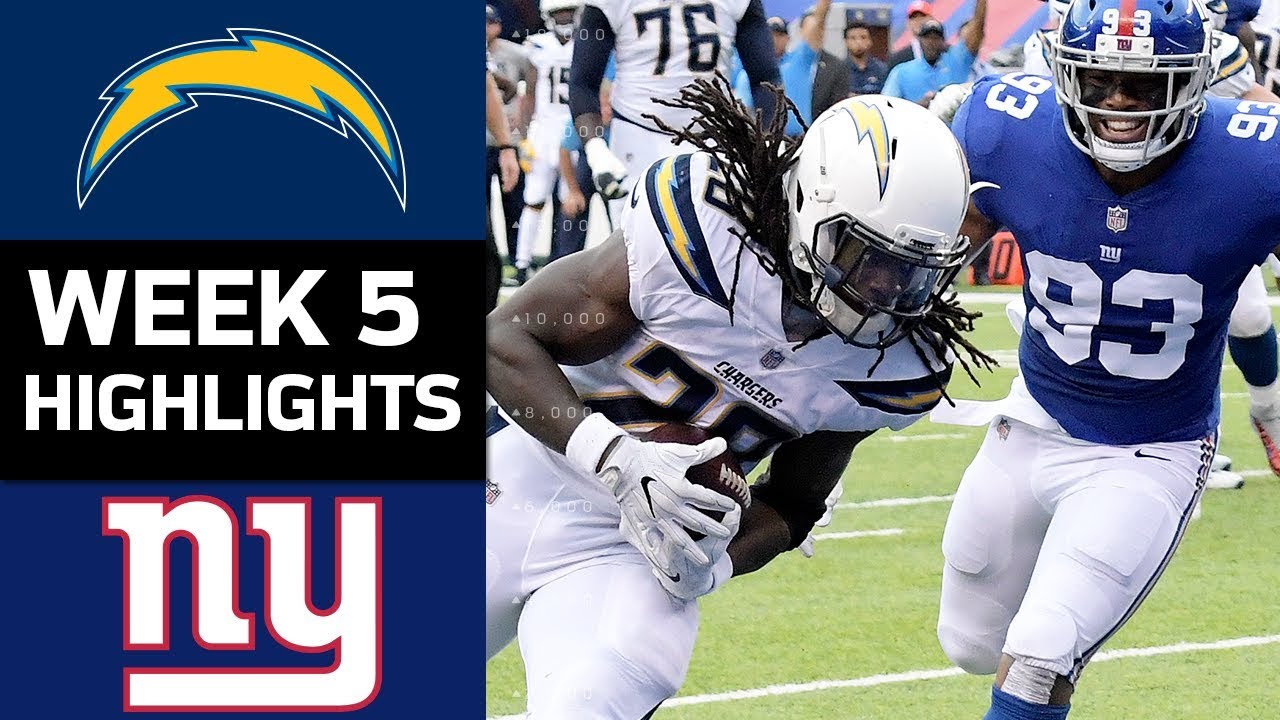 Chargers vs. Giants | NFL Week 5 Game Highlights