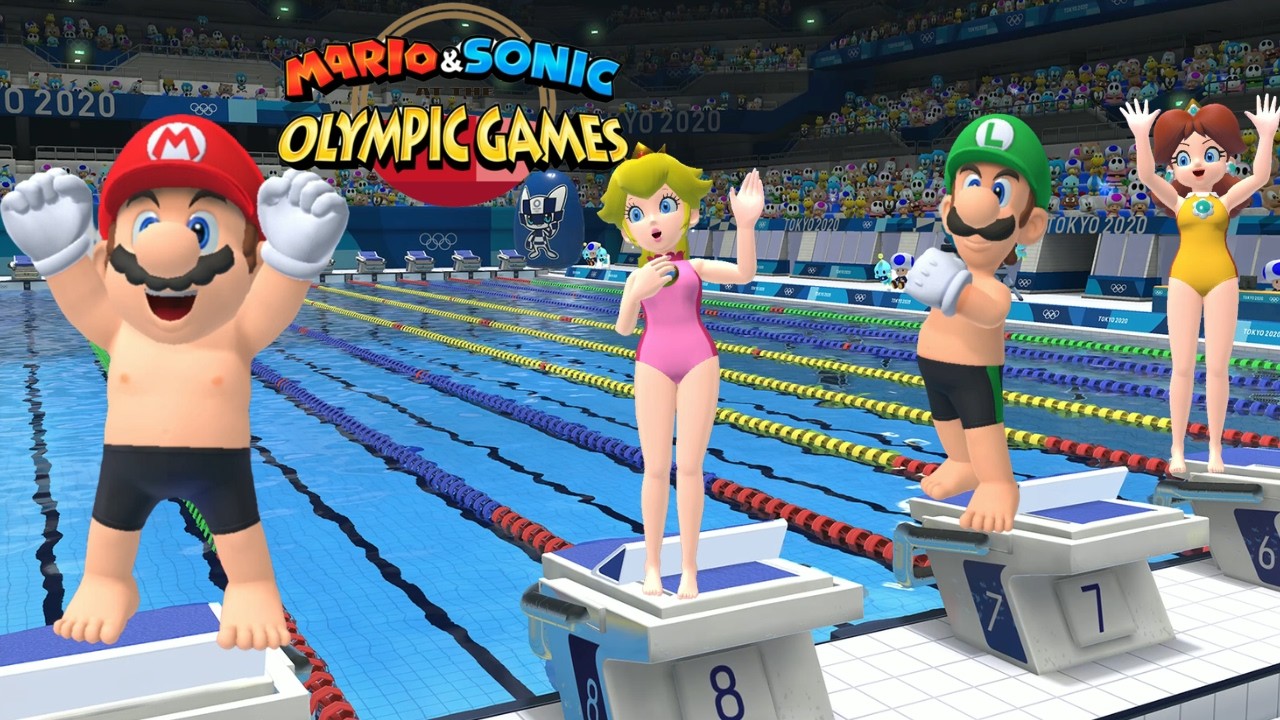 Swimming 100m Very Hard Gameplay Mario & Sonic At The Olympic Games Tokyo 2020 Mario +++ Tails Amy