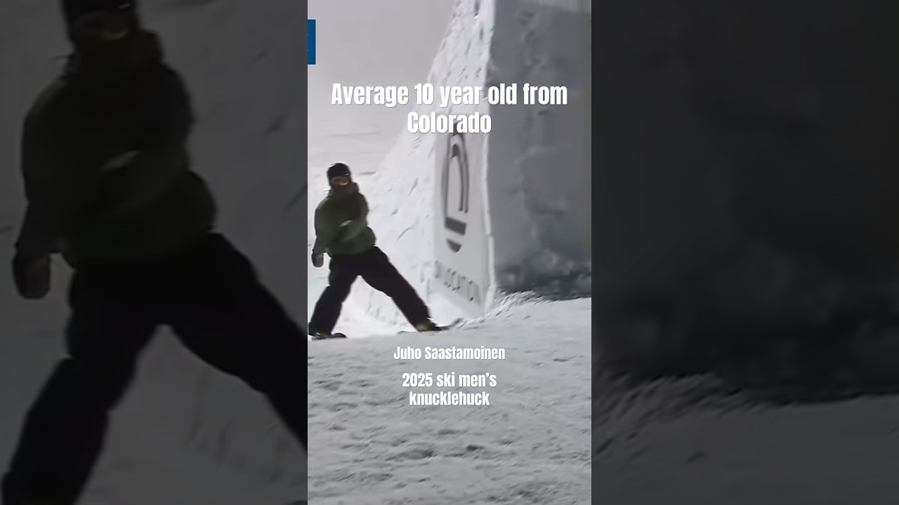 Me thinking I&rsquo;m good at skiing vs average 10 year old from Colorado #skiing #xgames #shorts
