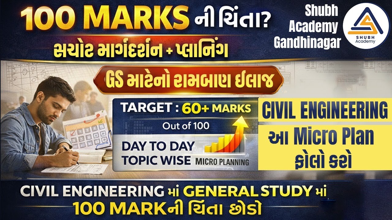 CIVIL ENGINEERING GS 60+ MARKS STRATEGY | DAY TO DAY  PLANNING | @8.30 PM
