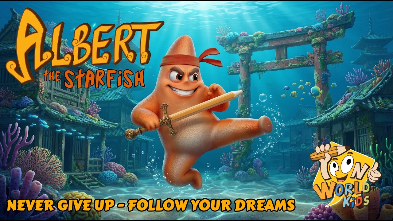 Albert the Starfish 🥋 | Never Give Up! | Inspirational Cartoon Song for Kids