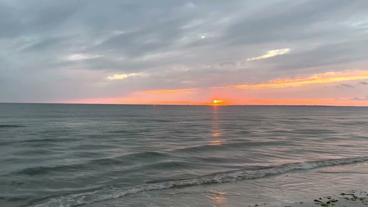 Fort Myers Beach at Sunset in 4K