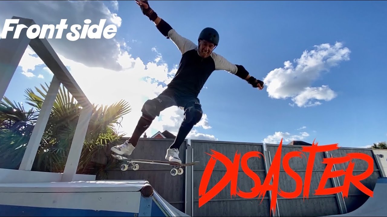 Learn to Frontside Disaster the Easy Way on a Skateboard on a Mini Ramp